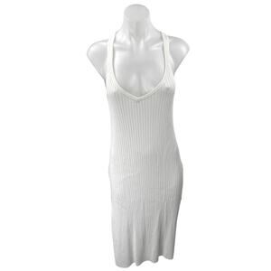bcbg ribbed tank dress BCBG Bodycon Tank Top Dress Ribbed Size Small Stretchy Casual Mini Fitted